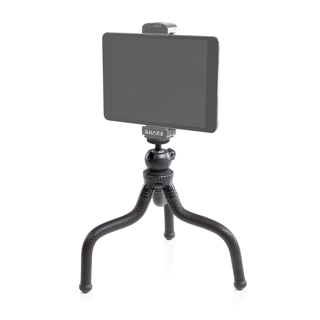 SHAPE Tablet Aluminum Mount and Tripod Flexible Grip with Ball Head